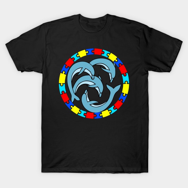 Autism Day dolphin T-Shirt by teespra